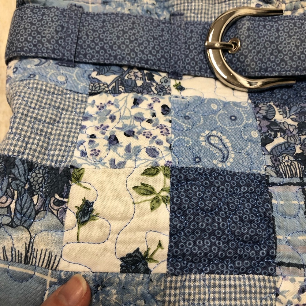 Vintage Y2K Donna Sharp Quilted Purse Floral Patchwork Buckle Cottagecore - Picture 3 of 9